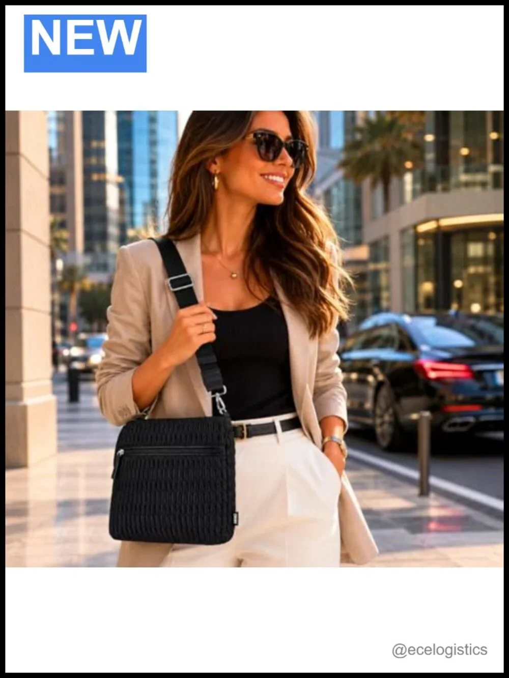 DKNY Women's Crossbody Sling Bag – Compact Shoulder Purse with Adjustable